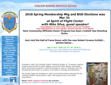 Tablet Screenshot of coloradoaviationhistoricalsociety.org